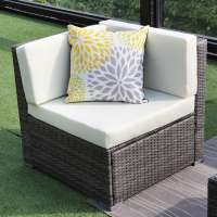 7 PCS Wicker Sofa Set Garden Rattan Sofa