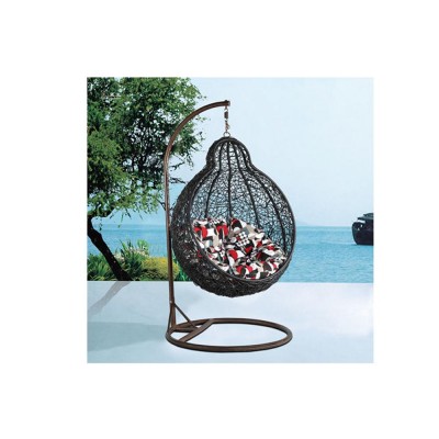 Pear shape home occasional leisure swing chair dreamlike steel rattan hanging chair