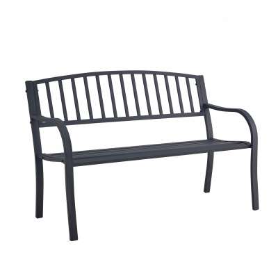 metal steel cast iron public outdoor furniture  long bench park leisure bench garden chair